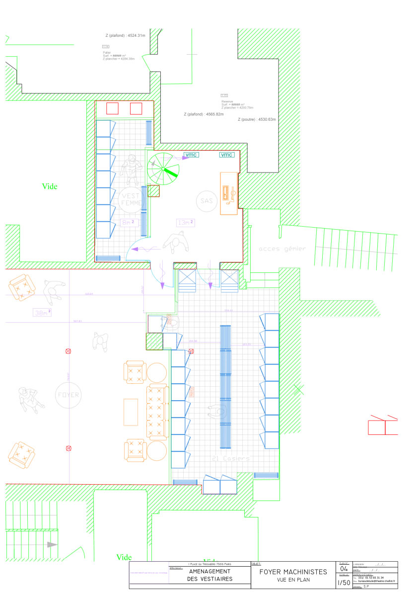 plan amenagement vestiaire