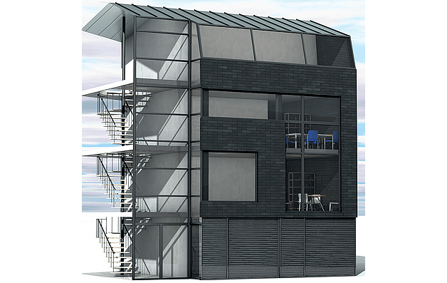 projet façade immeuble overgreen