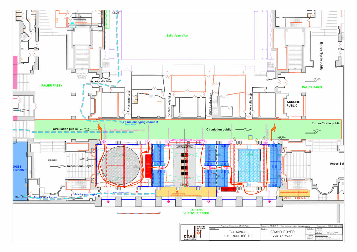 Plan installation scénique théâtre