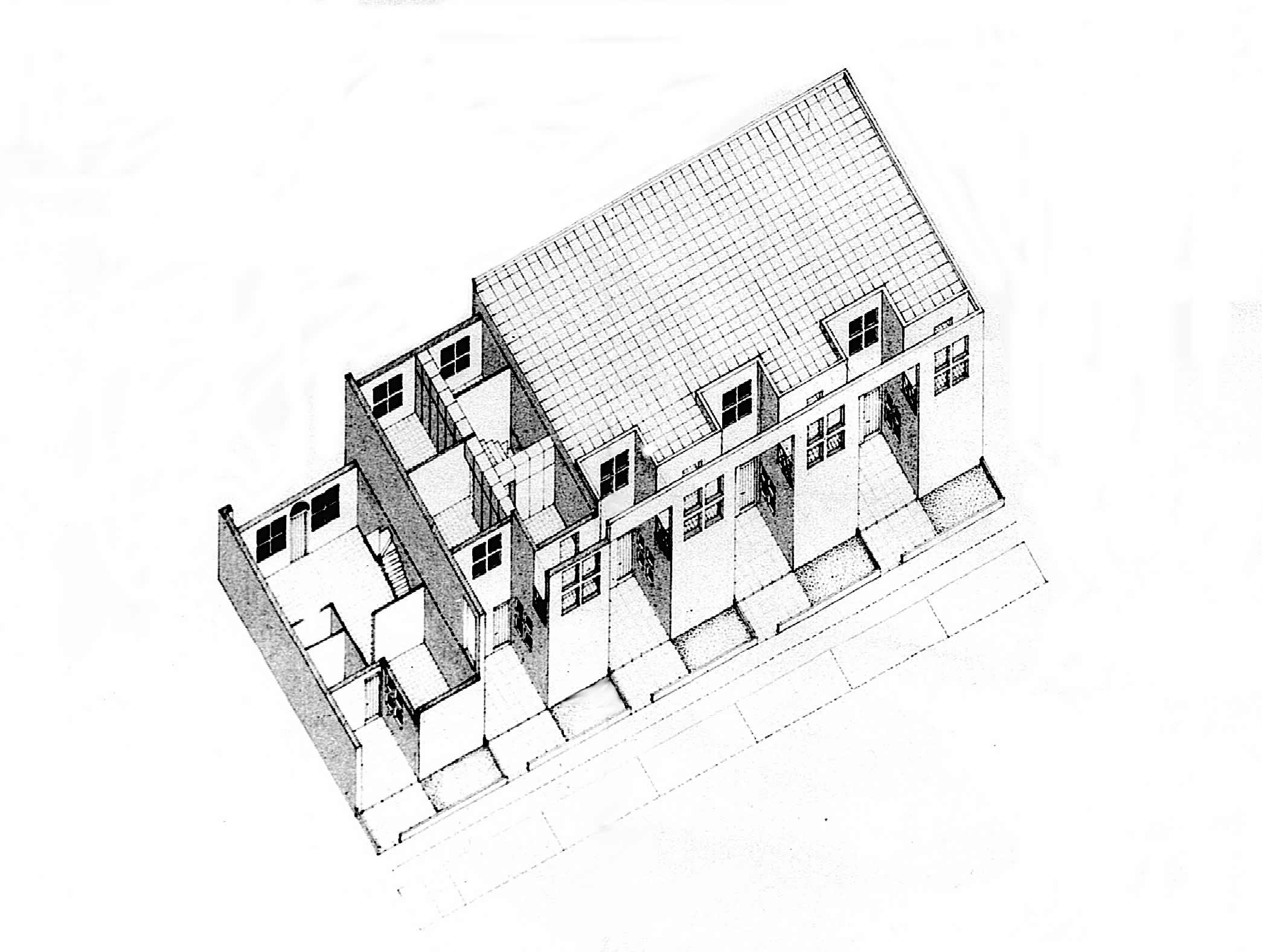 plan architecture coupe immeuble 