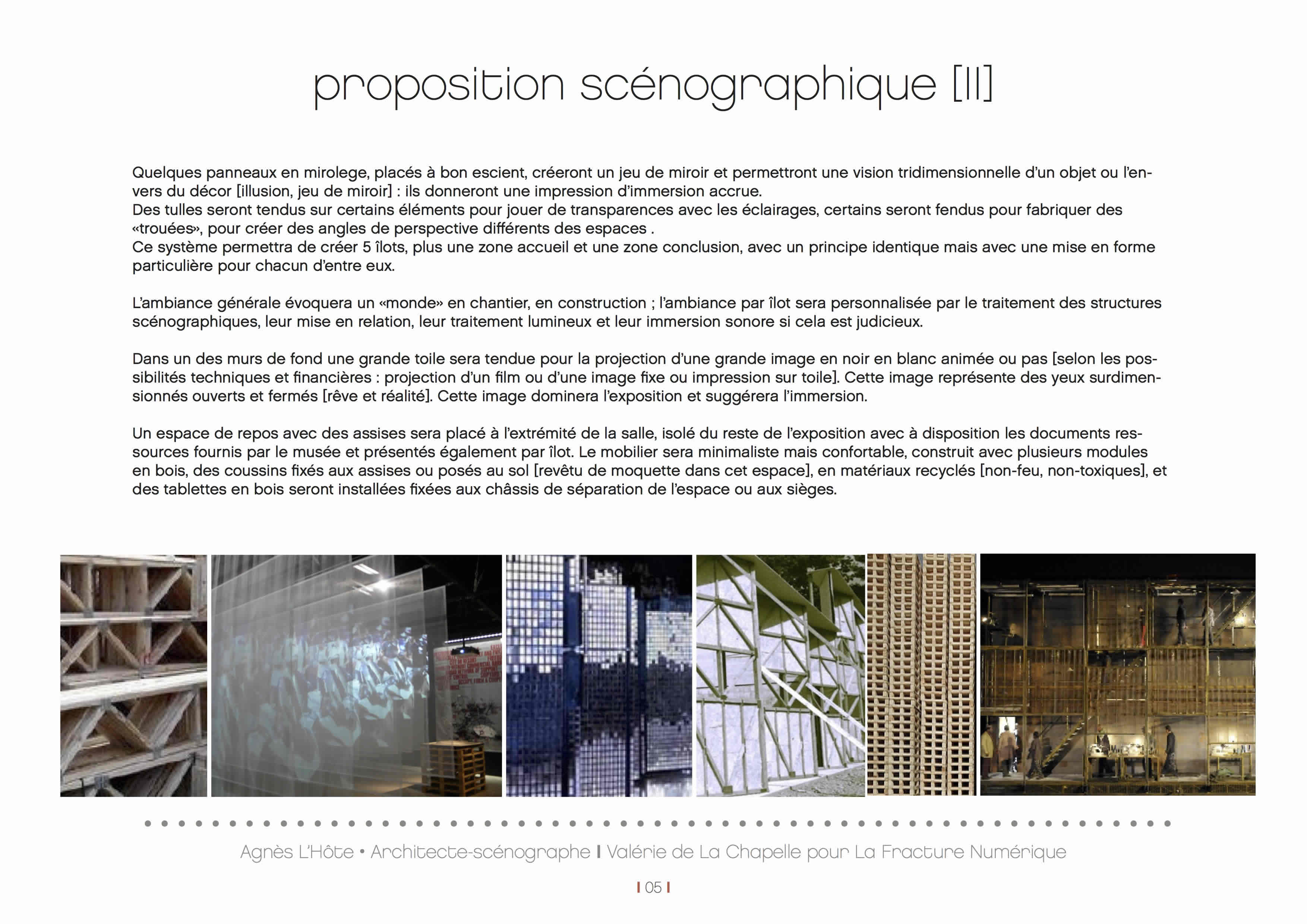 proposition scénographie exposition