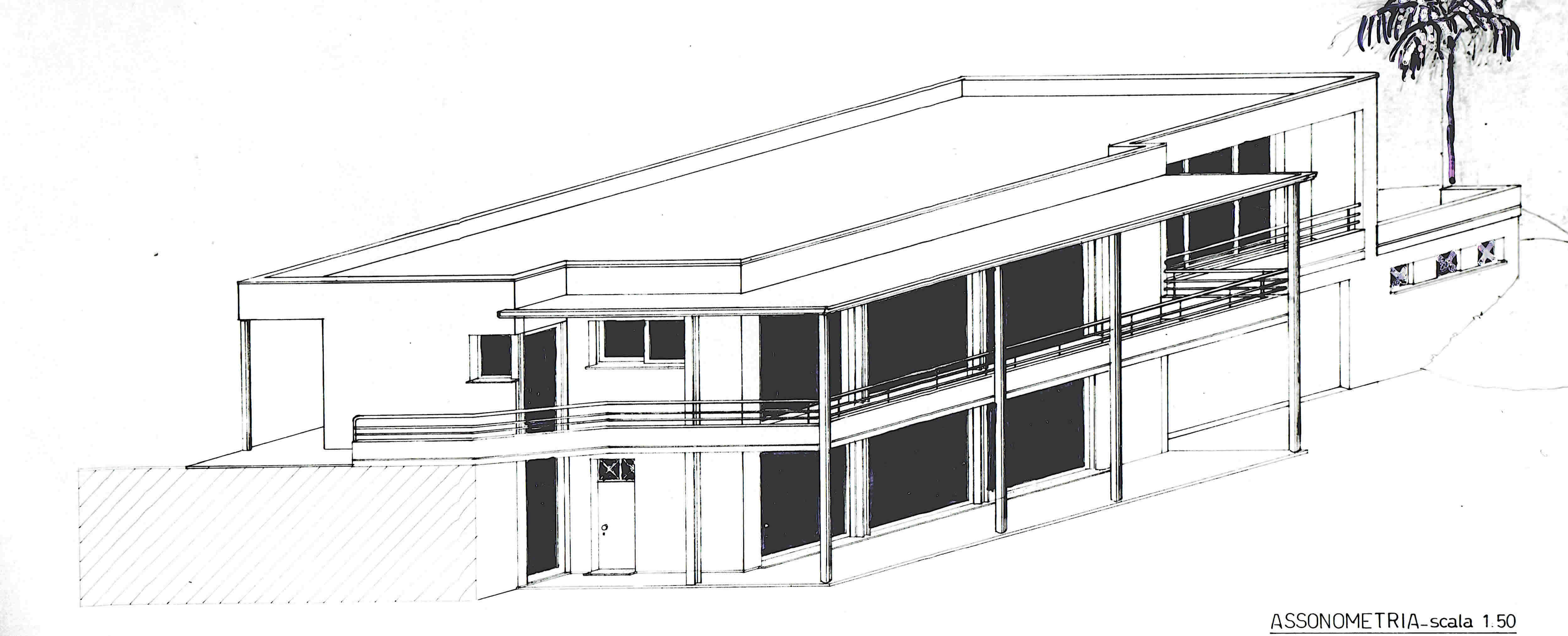 Plan architecture overgreen villa