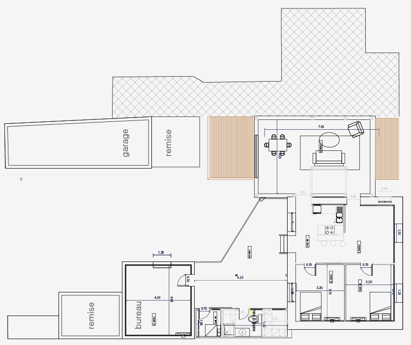 plan aménagment intérieur architecture